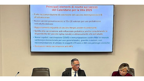 Vaccini, da anti-bronchiolite ad anti meningococco tutte le novità del Calendario 2025