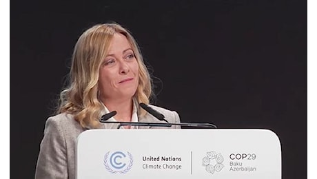 Clima, Meloni alla Cop29: io madre, lavoro per la generazione di mia figlia. Serve responsabiità