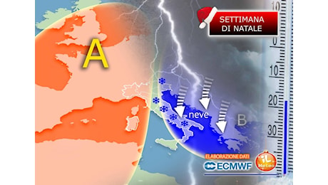 Meteo: Settimana Natalizia movimentata, dal Maltempo ad una rimonta dell'Alta Pressione, gli aggiornamenti