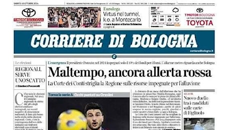 Il Corriere di Bologna in apertura: Un Bologna pieno di cerotti riparte dal campo di Marassi