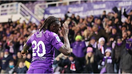 QUI VIOLA - Fiorentina avanti all’intervallo contro l’Udinese: la sblocca Kean su rigore