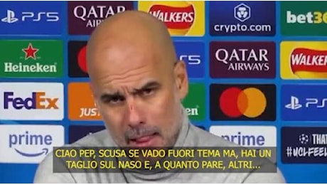 Guardiola, il giallo dei graffi su testa e viso dopo il pareggio col Feyenoord: «Volevo farmi del male»