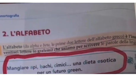 Libri di scuola green” e “gender fluid”: “Insegnano ad essere sessualmente liquidi e mangiare cimici per salvare il mondo” - VIDEO