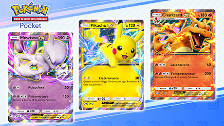 Mazzi strategici del GCC Pokémon Pocket : Pikachu‑ex, Mewtwo‑ex e Charizard‑ex