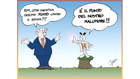 Roma, contro il Genoa un punto dal sapore amaro: la vignetta di Michele dall’Oman (FOTO)