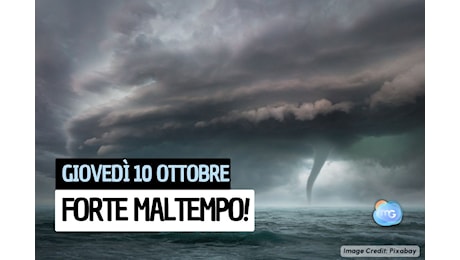 Meteo: arriva la perturbazione erede dell'uragano KIRK; la previsione