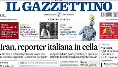 Il Gazzettino intitola: L'Inter vola a Cagliari, Inzaghi si affida ai gol di Thuram