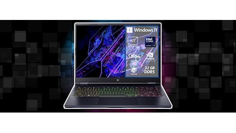 Notebook Acer con Core Ultra 9 e RTX 4070: 200 euro di sconto per la Tech Week Amazon