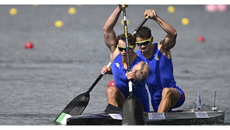 Olimpiadi, Casadei e Tacchini riportano l'Italia sul podio della canoa sprint: sono argento nella C2 500