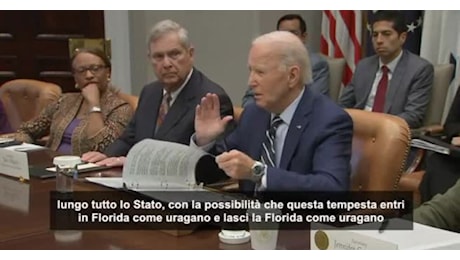 IL VIDEO. Biden: Milton potrebbe essere peggior uragano in Florida da un secolo