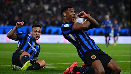 Supercoppa Italiana, Inter-Atalanta 2-0: decisiva la doppietta di Dumfries, gli highlights della partita