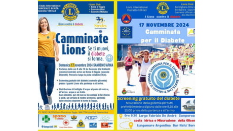 Domenica 17 novembre 'Camminata per il Diabete dei Lions': promuovere la Salute e la Consapevolezza