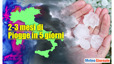 Meteo, nubifragi, subito, sale il rischio su 14 regioni